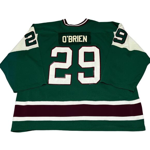 Vintage GAME USED New Hampton Huskies Hockey Jersey #23 O’BRIEN Ripon 1980’s XL - Picture 2 of 6